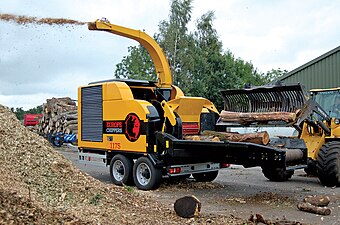 This type of machine is used to chip large pieces of wood.