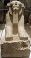 Hatshepsut as a Sphinx - daughter of Thutmose I, co-regent for her two-year-old stepson Thutmose III, she soon ruled as pharaoh; Egypt prospered greatly under her rule