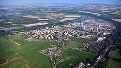 Aerial view of Štětí