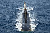 Kalvari class submarine up close during an exercise