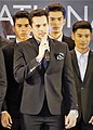 Kevin Dasom, center, among competitors for Mister Supranational Thailand 2018.