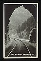 View from the tracks through a tunnel along the Canadian Pacific Railway pre-1942