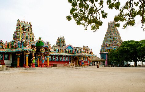 Ornate, colorful temple complex