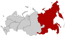 Location of the Far Eastern Federal District