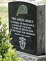 US Army Special Forces Memorial backside showing green Beret – on the Memorial Walk
