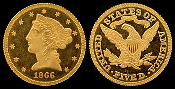 NNC-US-1866-G$5-Liberty Head (motto)
