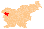 The location of the Municipality of Tolmin
