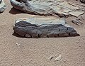 "Rocknest 3" rock - ChemCam and APSX target (Curiosity, October 5, 2012) (white-balanced image).