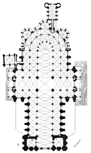 Chartres floorplan (1856) by Eugène Viollet-le-Duc (1814–1879)
