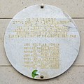 Plaque memorializing the British crew who died in the aircraft crash on 23 September 1943