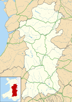 Esgairgeiliog is located in Powys
