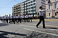 Male student parade on 24 March in Athens.