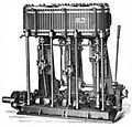 Dreizylinder-Dreifach-Verbunddampfmaschine