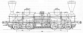 The "Seraing“ locomotive from an 1851 locomotive design. Note the similarity to a double Fairlie locomotive