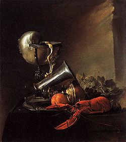 Still-Life with Lobster and Nautilus Cup, 1634, Staatsgalerie Stuttgart.