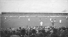 Football stadium The City Ground, Nottingham, pictured in the 1920s