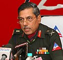 Director General, Border Roads, Lt Gen Arun Kumar Nanda addressing an Annual Press Conference on the eve of 48th Raising Day of the BRO, 2008