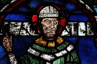 Face from the Thomas Becket window at Canterbury Cathedral (late 12th – early 13th c.)