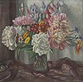 Still life with garden flowers, oil on canvas, 1935