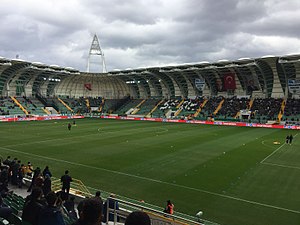 Der Innenraum des Spor Toto Akhisar Stadyumu im Februar 2018 bei der Partie Akhisarspor gegen Bursaspor