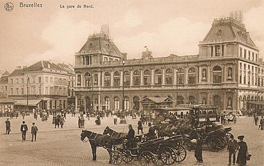 The second station on the Place Charles Rogier/Karel Rogierplein (1846), pictured c. 1910