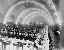 Auditorium Hotel – dining hall from the South