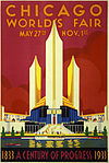 A promotional poster for the 1933 Chicago World's Fair