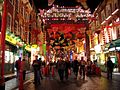 Londons Chinatown, festlich dekoriert für das chinesische Neujahrsfest