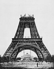 The Eiffel Tower being constructed (August 1887–89)
