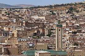 Looking out across the Medina of Fez