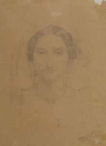 study for Tête d'Italienne, 1854, private collection