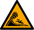 W065: Warnung vor hoher Brandung oder hohen brechenden Wellen