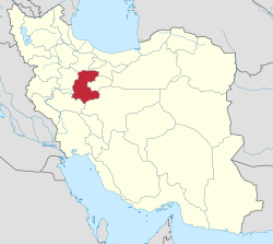 Location of Markazi Province within Iran