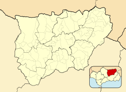 Begíjar is located in Province of Jaén (Spain)