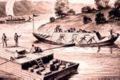 While on the Ohio River and later the Mississippi, Peter Alston joined Samuel Mason and his gang of river pirates, chose flatboats, keelboats, and rafts, as profitable targets, to attack, because of the valuable and plentiful cargo on board.