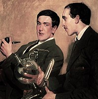 Boris Kustodiev, Kapitsa and Semyonov, 1921