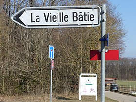 Signpost at the Route de Rosière