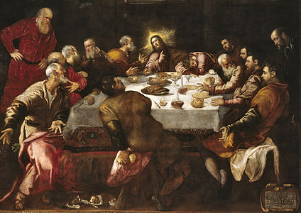 "The Last Supper". by Tintoretto (1559)