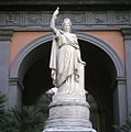 Francesco Liberti, L’Italia turrita e stellata (dt. Italia mit Mauerkrone und Stern), 1861, Palazzo Reale in Neapel; der Stern Italiens befindet sich auf der Mauerkrone über der Stirn