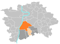 Location of Prague 4 in Prague