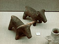 Early terracotta figurines from Santorini (c. 2100 BCE; Museum of Cycladic Culture)