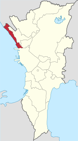 Map of Metro Manila with Navotas highlighted