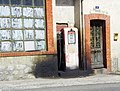 Antique fuel pump in Quillan, France.