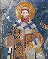 Saint Sava, beginning of the 14th century (1307–1309), fresco from Bogorodica Ljeviška church in Prizren.
