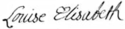 Louise Élisabeth's signature