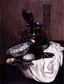 Jan Jansz. Treck Stillleben mit Zinnkanne, Messglas und Wanli-Schale, 1645, Öl auf Holz, 67 × 51 cm, Museum für Schöne Künste, Budapest