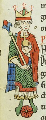 Philipp von Schwaben; Miniatur aus einer Weißenauer Handschrift um 1200