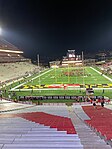 View of the lower bowl of SECU stadium at night (2023)