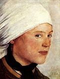 Girl with White Headscarf, c. 1876, oil on panel