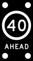 (R4-225-1) Speed Limit Ahead (used in New South Wales)